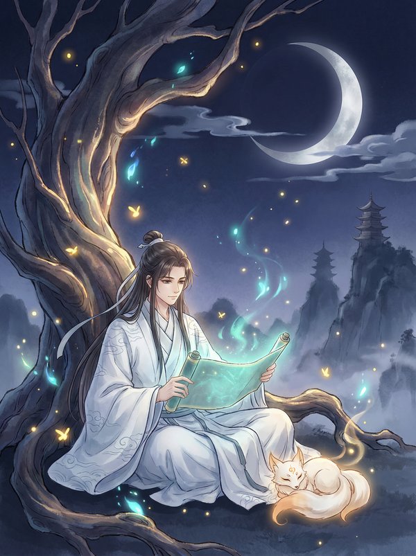 51动漫-月下书生