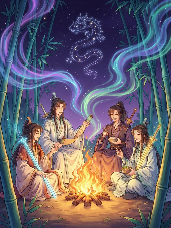 51动漫-竹林夜话